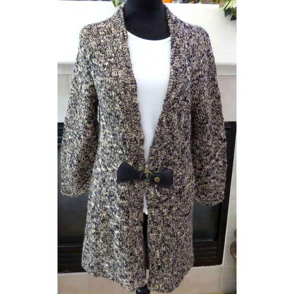 Dress Barn Sweaters - Dress Barn Women's Marled Long Cardigan Wool blend brown/tan Large EUC